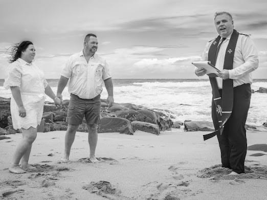 Wedding ceremony by Dr. Gerrit Rademeyer in Goukamma