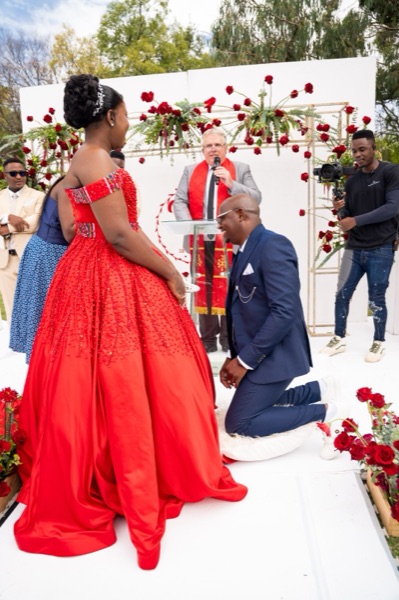 Wedding ceremony by Dr. Gerrit Rademeyer in Goukamma